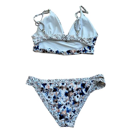 L Space Floral Bikini Swimsuit White Womens size small - Picture 3 of 3